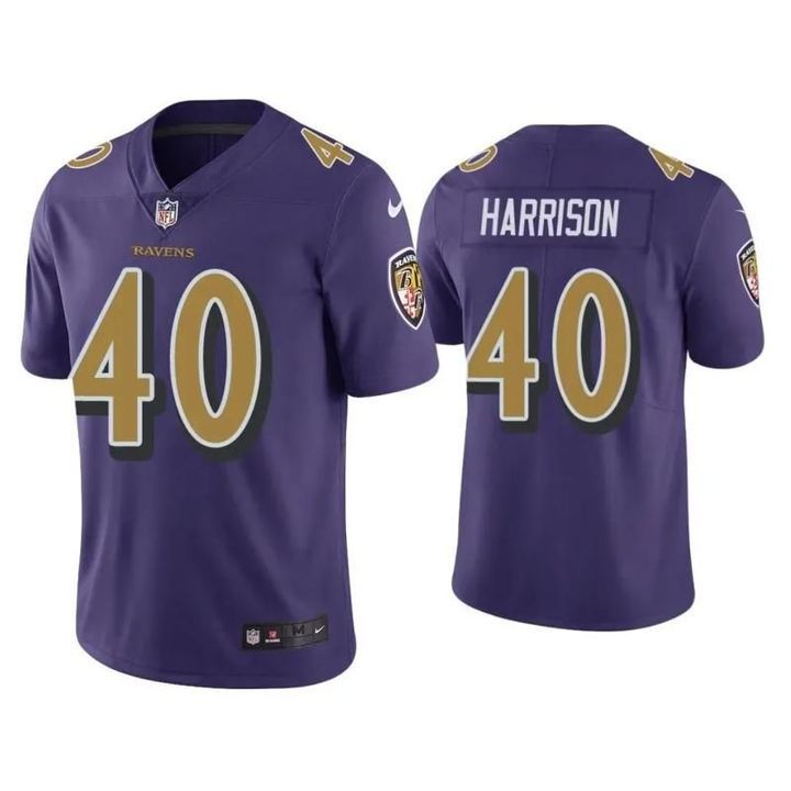 Men Baltimore Ravens #40 Malik Harrison Nike Purple Color Rush Limited NFL Jersey